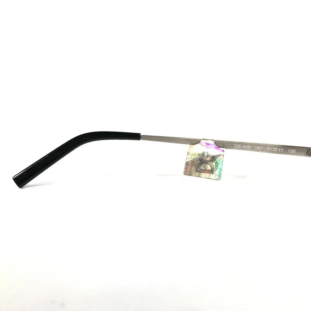 Dolce & Gabbana DG405 167 Eyeglasses Frames Silver Rectangular 51-17-135